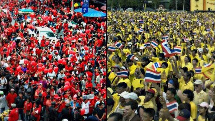 Eleições na Tailândia - Camisas Vermelhas e Camisas Amarelas